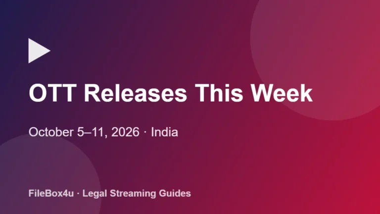 OTT releases this week
