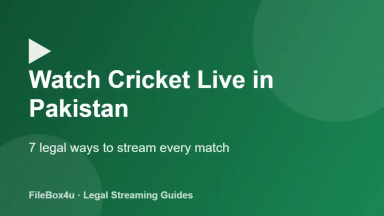 Watch Cricket Live in Pakistan: 7 Legal Ways to Stream Every Match (2026) 6 Watch cricket live