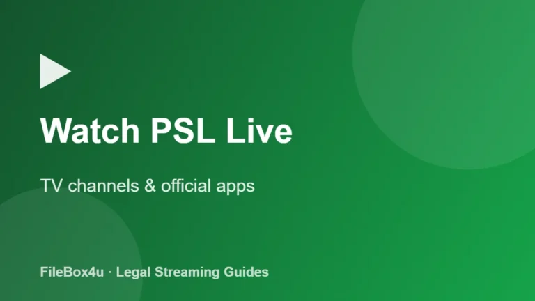 How to Watch PSL Live in Pakistan: TV Channels and Official Apps 5 Watch PSL live