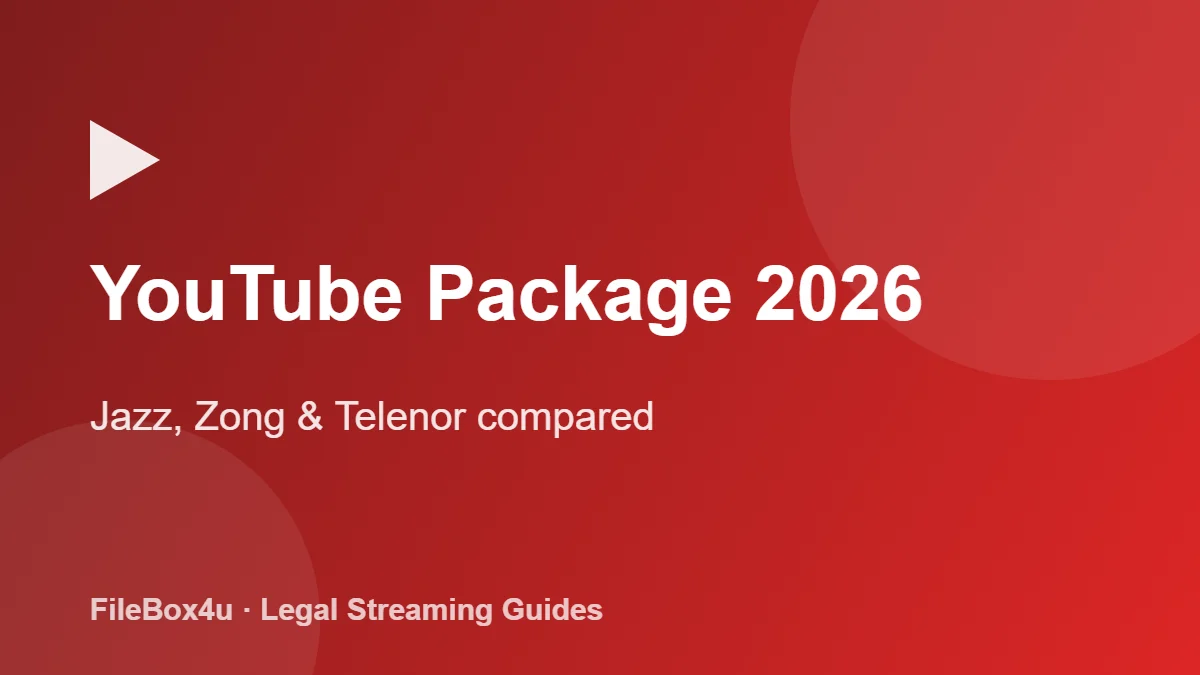 YouTube Package 2026: Jazz, Zong and Telenor Offers Compared 1 YouTube package
