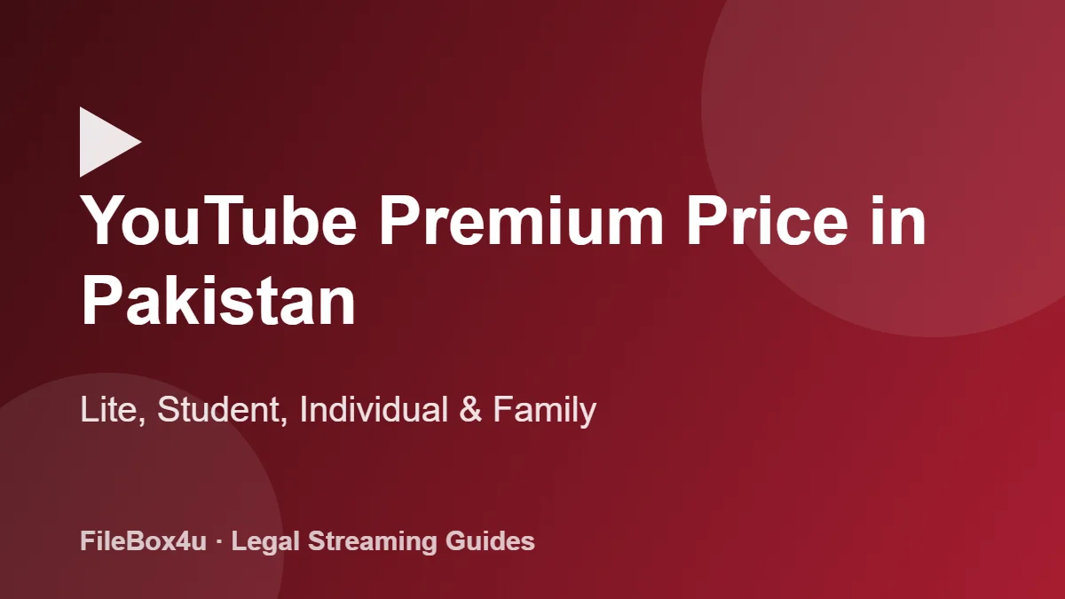 YouTube Premium price in Pakistan